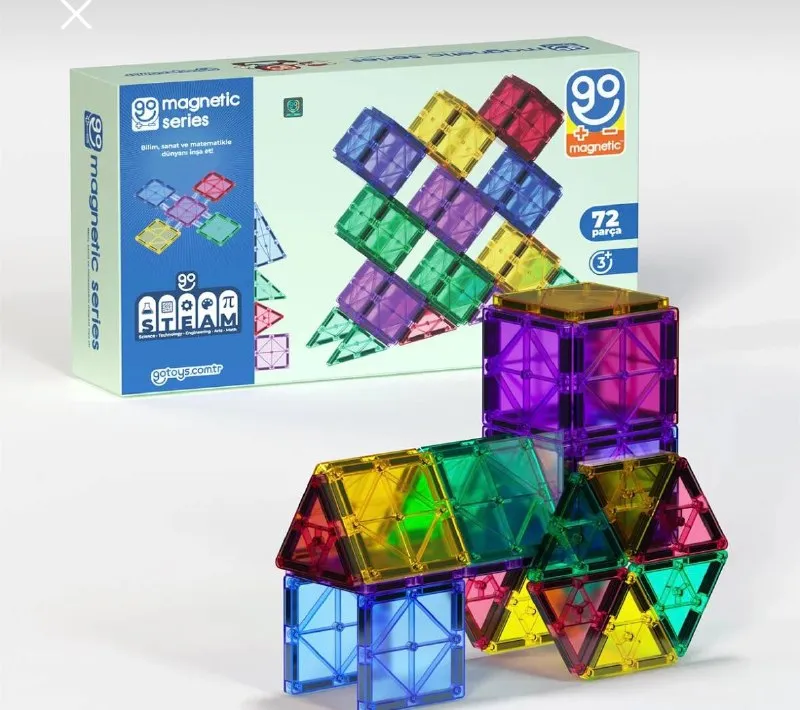 Go Toys Go Magnetic Series 72 Parça Manyetik Yapı Blokları