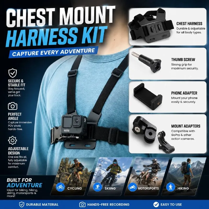 Крепление на грудь для экшн-камер и смартфонов