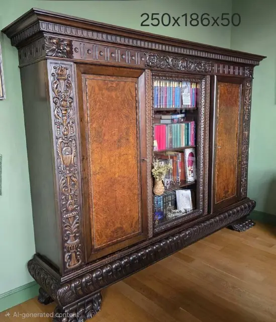 Немецкий антикварный шкаф-витрина — Тбилиси — 2 600 $
