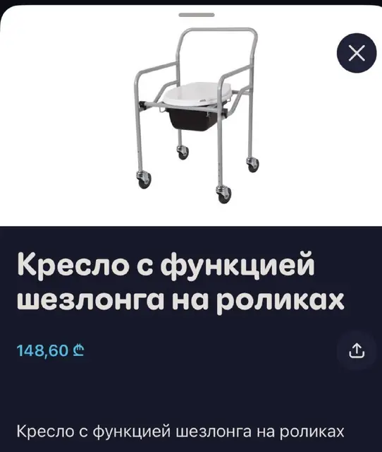 Кресло с функцией судно на роликах — Тбилиси — 100 ₾