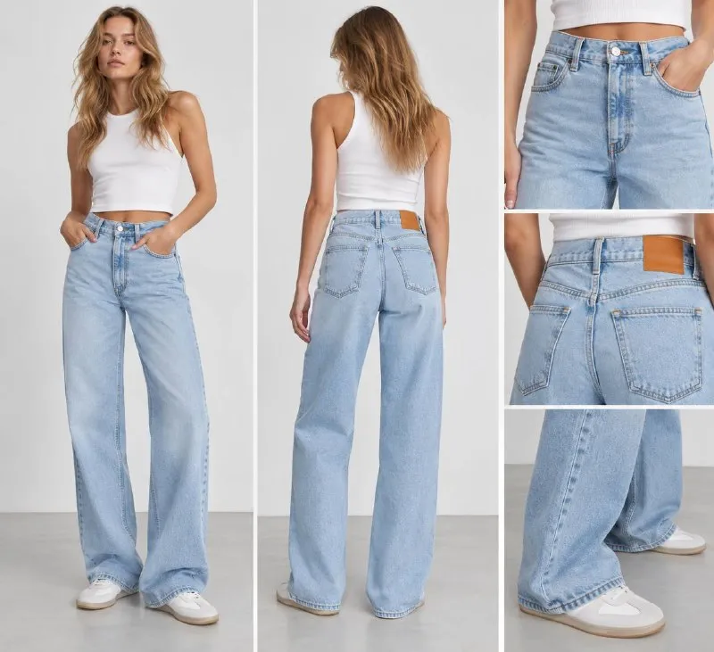 Светло-голубые джинсы ZARA