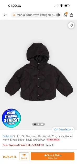 Куртка дефакто — Istanbul — 300 ₺