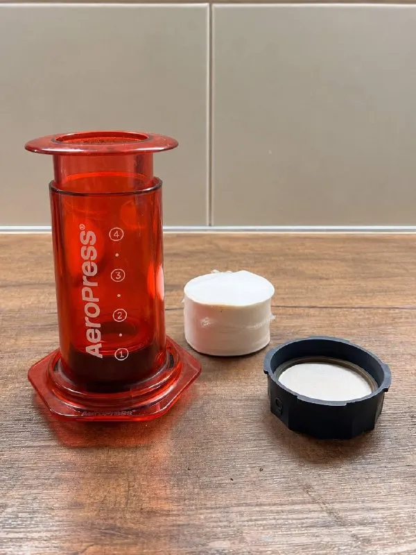 AeroPress Clear Red + Fellow Prismo