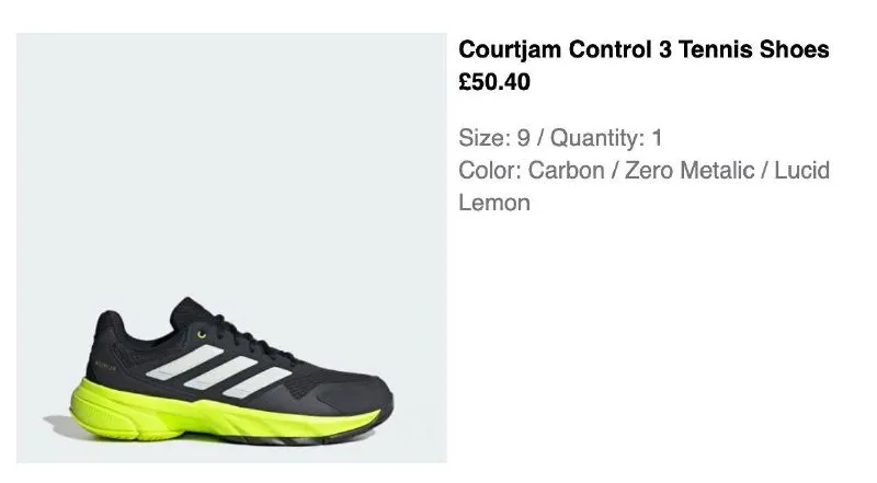 Adidas courtJam Control 3 tennis shoes