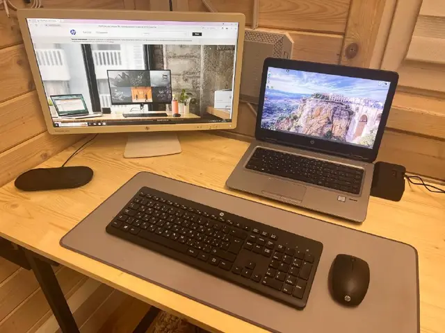 Готовый комплект для работы: HP 640 G3 + док-станция + монитор HP 24» + кронштейн — Батуми — 350 ₾