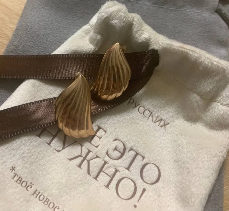 Серьги серебро позолота 925