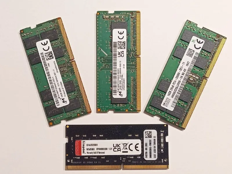 Оперативная память в ноутбук RAM (на фото не все) и SSD M.2