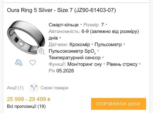Oura Ring 5 — Батуми — 450 $
