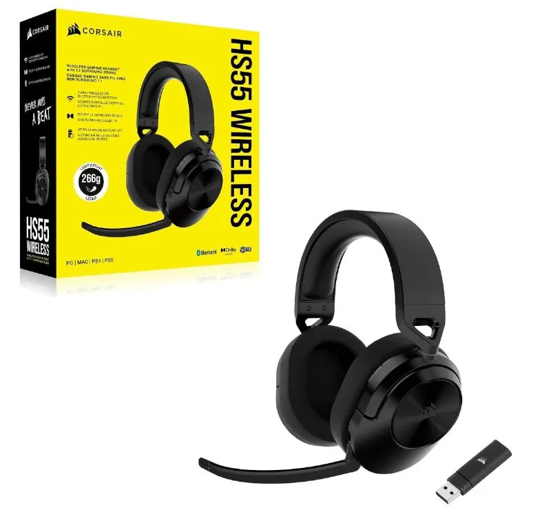 Corsair HS55 Wireless Multiplatform Lightweight Gaming Headset