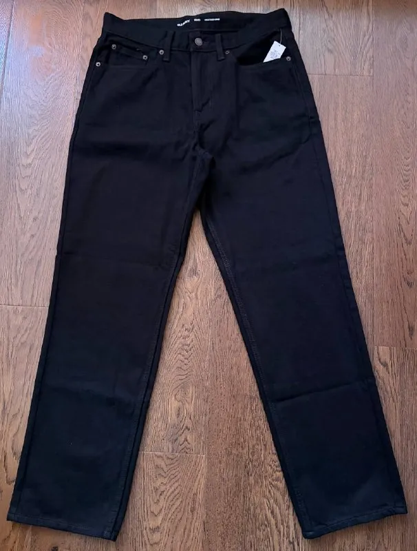 Мужские черные джинсы прямого кроя Old Navy Structured Loose