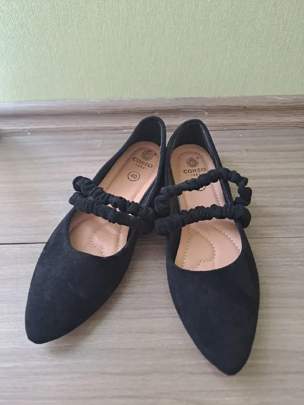 Черные балетки Corso