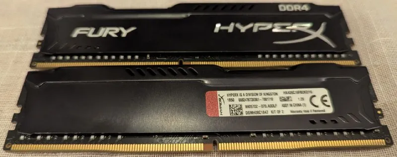Kingston HyperX Fury 16GB (2×8GB) DDR4-2666 CL16, XMP