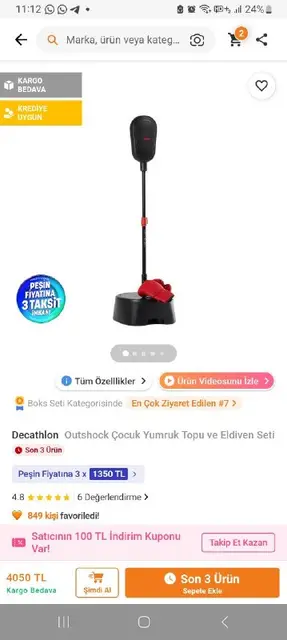 Decathlon Outshock — Анталия — 2 000 ₺