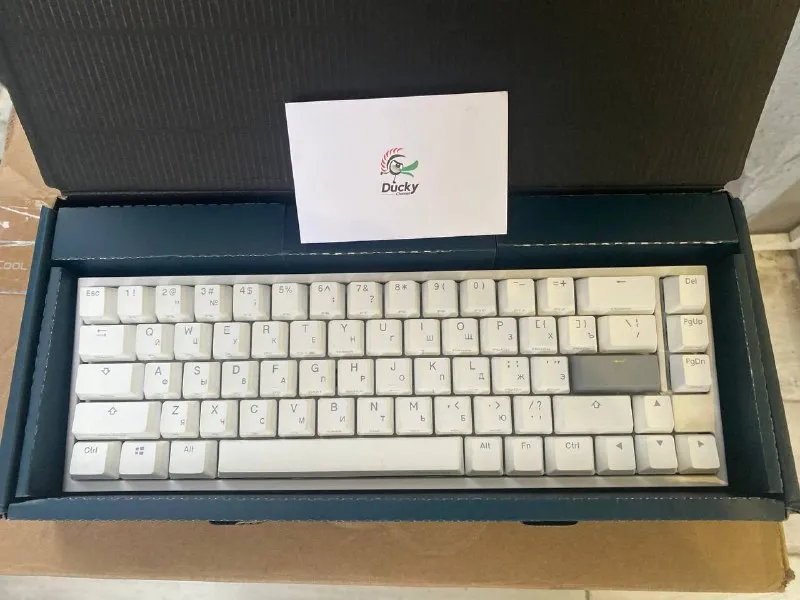 Ducky Keyboard One 2 SF, RU, White, проводная, механическая