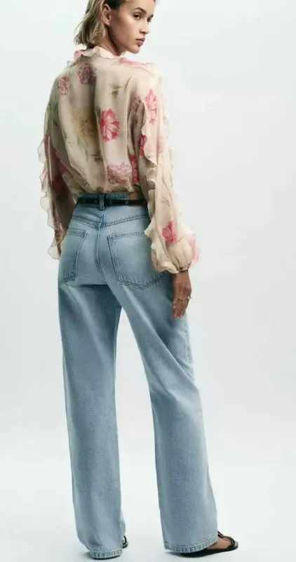 Джинсы Zara средней посадки Regular fit 34 размер