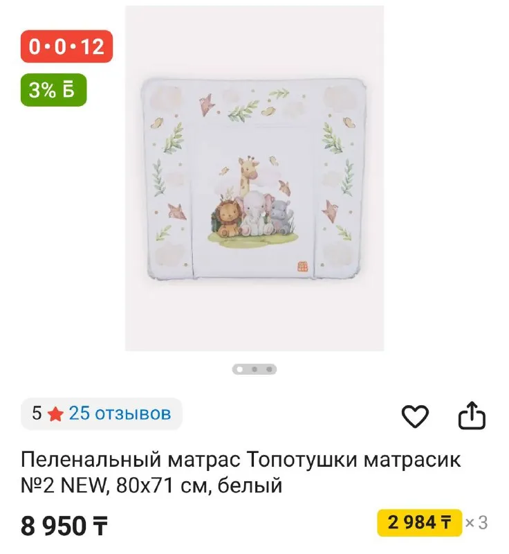 Пеленальный матрасик на комод
