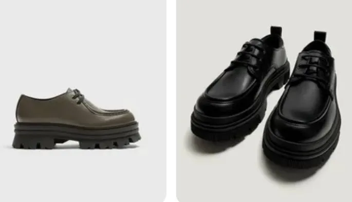 ZARA Chunky Moc Toe Shoes