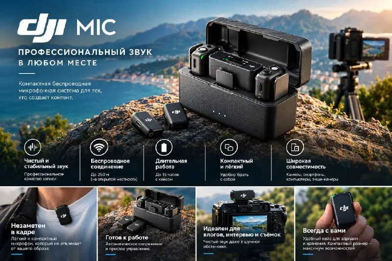 DJI Mic — беспроводная система