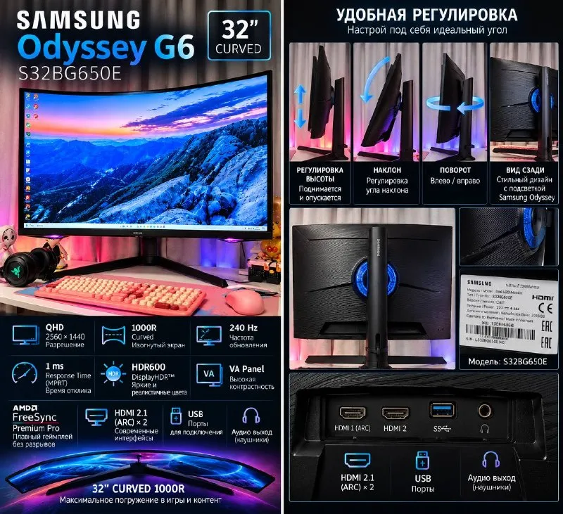 Samsung Odyssey G6 32» (S32BG650E)