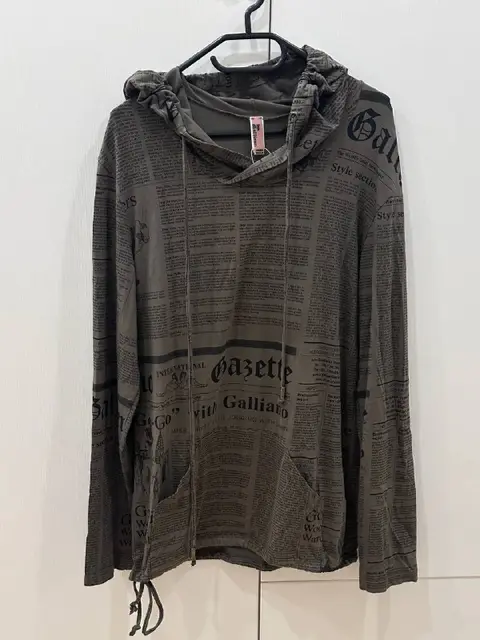 Архивное удлиненное худи John Galliano — Тбилиси — 300 ₾