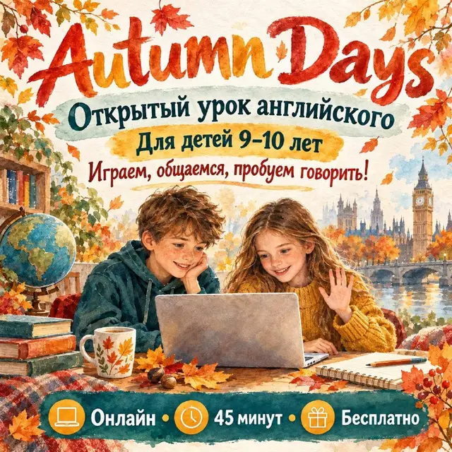 Бесплатный открытый онлайн-урок «Autumn Days» — Стамбул — 0 ₺