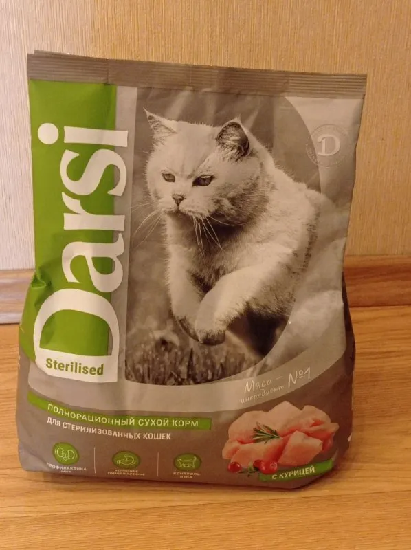 Корм Darsi для стерилизованных кошек, курица