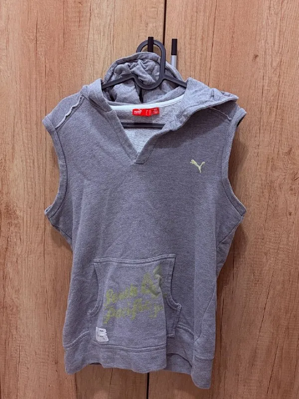 Puma оригинальная ретро толстовка без рукавов с капюшоном