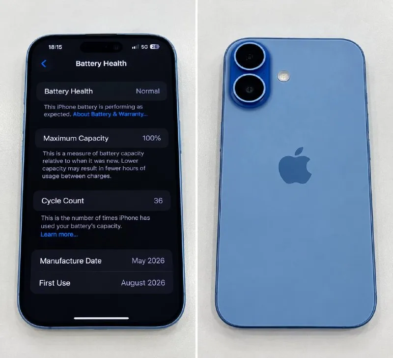 Iphone 17 в голубом цвете