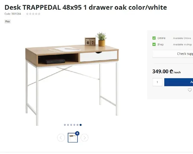 Стол JYSK TRAPPEDAL — Тбилиси — 150 ₾