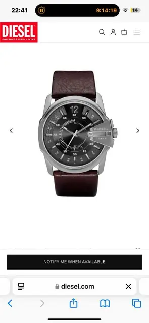 Мужские часы Diesel DZ1206 — Батуми — 200 ₾