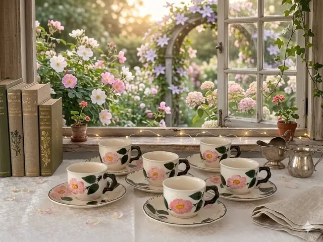 Винтажный набор из 6 чайных пар Villeroy & Boch Wild Rose — Тбилиси — 220 ₾
