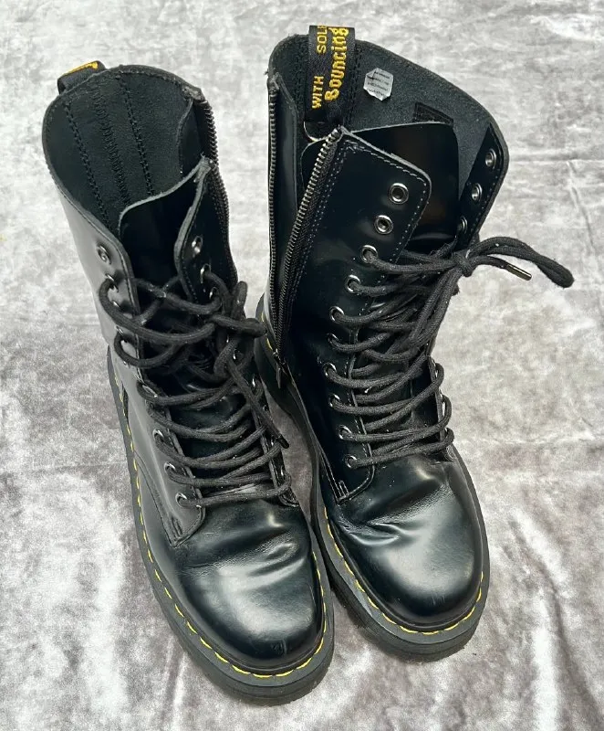 Dr. Martens Jadon, чёрные, платформа