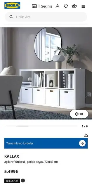 IKEA KALLAX стеллаж на 8 ячеек — Анталия — 3 000 ₺