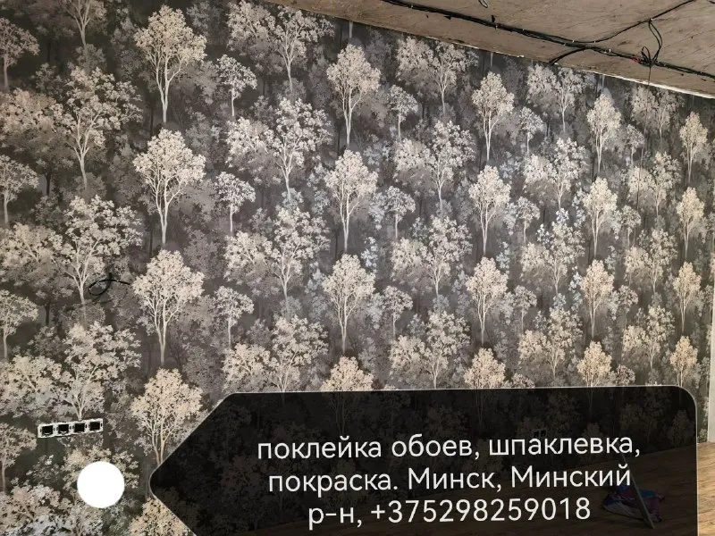 Поклейка обоев, шпаклевка, покраска