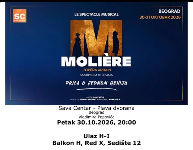 1 билет на мюзикл «MOLIÈRE» — Белград — 5 300 дин
