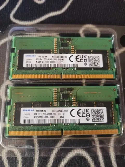 Оперативная память Samsung sodimm DDR5 2×8 Гб 4800 МГц — Тбилиси — 270 ₾