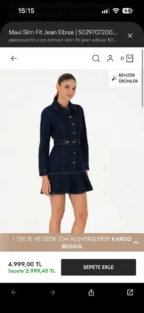Джинсовое платье Pierre Cardin — Анталия — 1 000 ₺