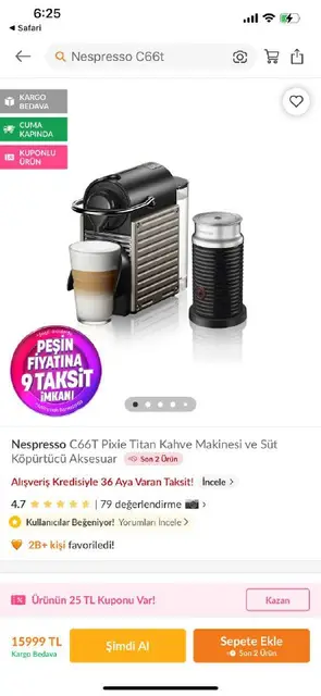 Nespresso Pixie c66t titan — Анталия — 6 200 ₺