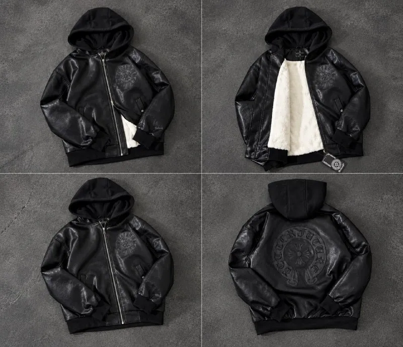 Chrome Hearts Leather Bomber Jacket