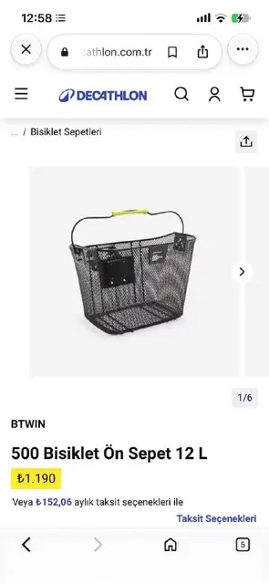 Decathlon bisiklet sepeti — Анталия — 700 ₺