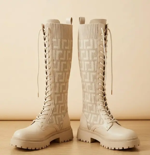 Высокие светлые сапоги/ботинки T-Shoes — Стамбул — 500 ₺