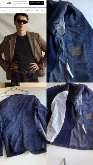 Мужской синий пиджак Zara Man — Анталия — 1 000 ₺