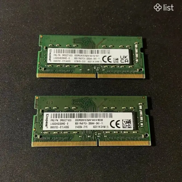 Kingston DDR4 2×8 ГБ, 3200 МГц — Yerevan — 35,000 ֏