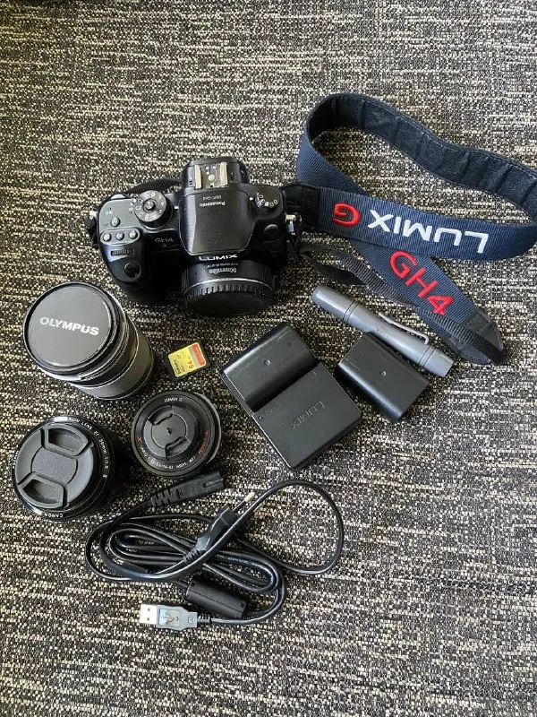 Panasonic Lumix GH4 + 3 объектива + автофокусный адаптер