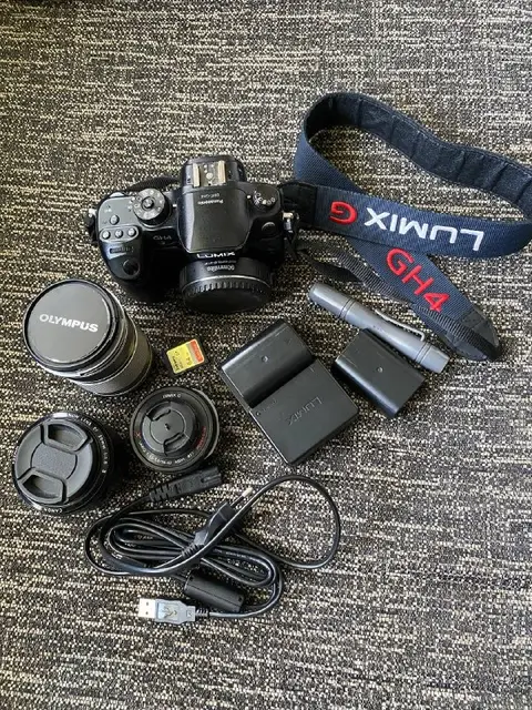 Panasonic Lumix GH4 + 3 объектива + автофокусный адаптер — Тбилиси — 1 150 ₾