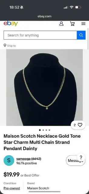 Винтажная цепочка с подвеской звездочкой Maison Scotch — Тбилиси — 25 ₾