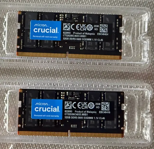 Оперативная память для ноутбука DDR5 5600 2*32 Gb — Батуми — 2 000 ₾