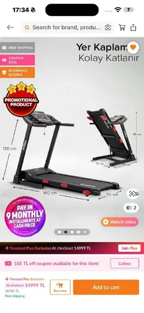 Беговая дорожка Proforce Optimum — Стамбул — 10 000 ₺