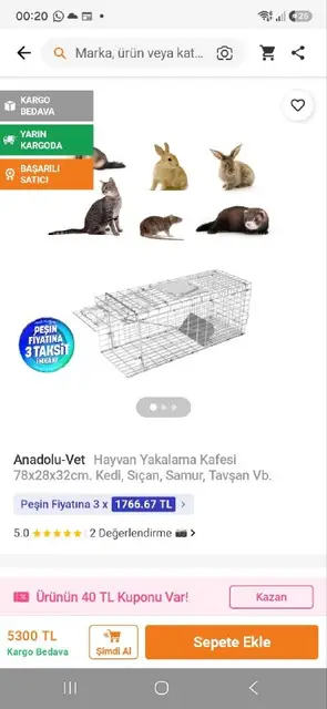 Ловушка для отлова кошек — Анталия — 3 000 ₺
