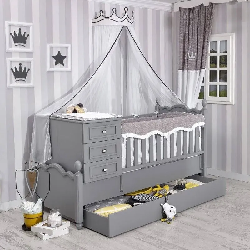 Растущая детская комната Meltem Kids King Gray «Корона»